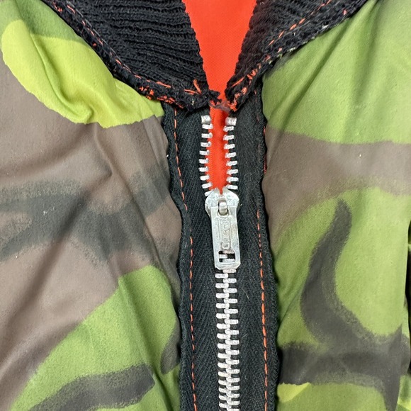 VTG Hunting Vest Reversible Woodland Camo Blaze Orange - Sz L - Simco Zipper - Picture 2 of 14